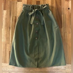 Olive green Midi skirt